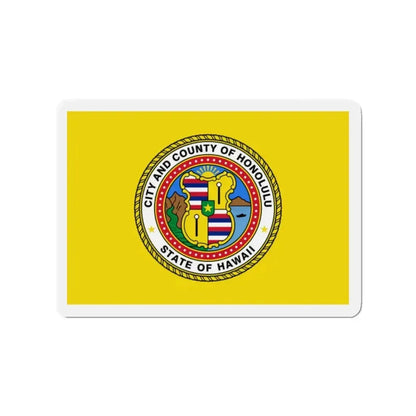 Flag of Honolulu Hawaii - Refrigerator Magnet - The Sticker Space