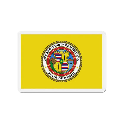 Flag of Honolulu Hawaii - Refrigerator Magnet - The Sticker Space