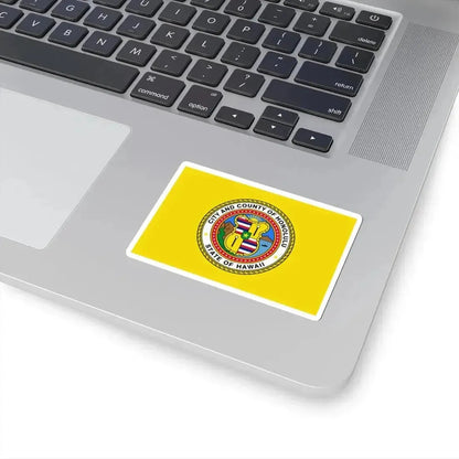 Flag of Honolulu Hawaii (United States) STICKER Vinyl Kiss-Cut Decal - The Sticker Space