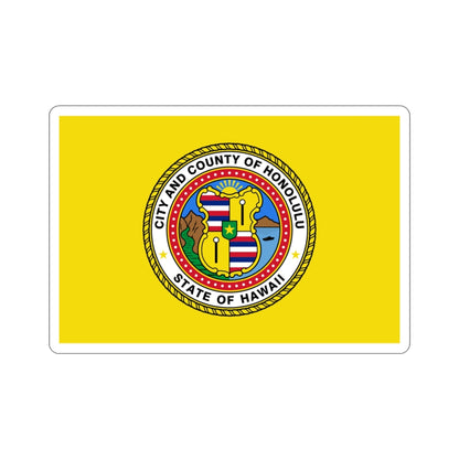 Flag of Honolulu Hawaii USA STICKER Vinyl Die-Cut Decal-3 Inch-The Sticker Space