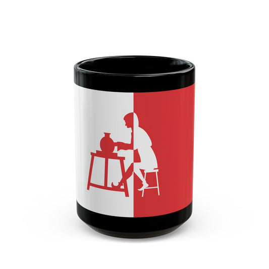 Flag of Horningsea UK - Black Coffee Mug-15oz-The Sticker Space