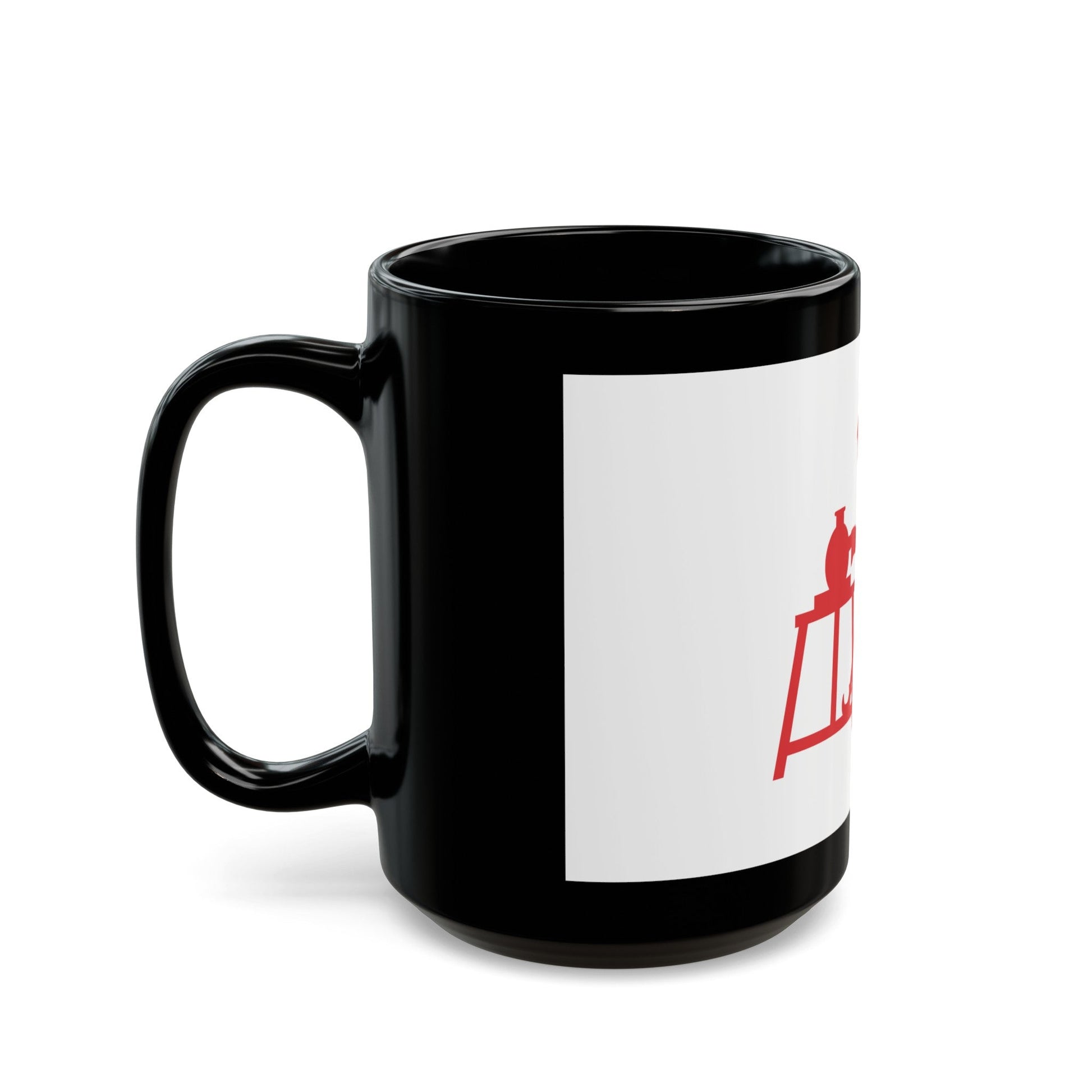 Flag of Horningsea UK - Black Coffee Mug-The Sticker Space