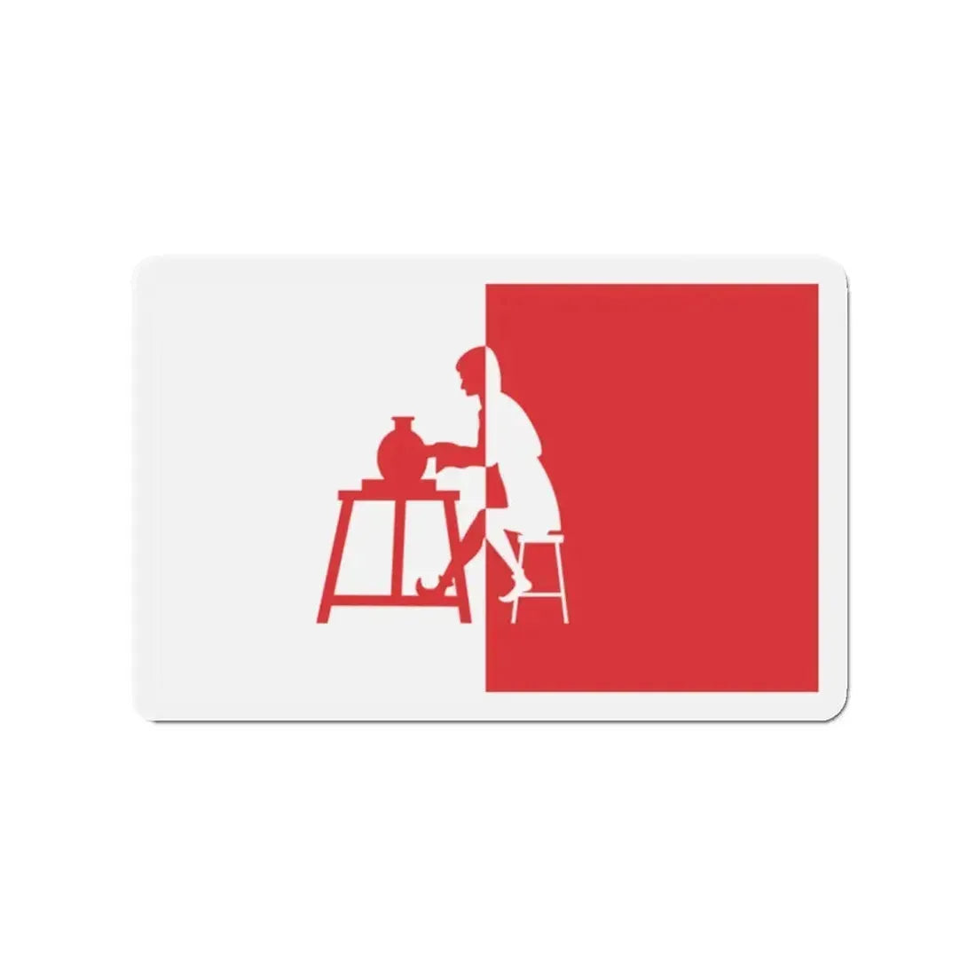 Flag of Horningsea UK - Refrigerator Magnet 2 Inch - The Sticker Space