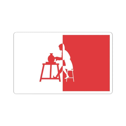 Flag of Horningsea UK - STICKER Vinyl Kiss-Cut Decal 2 Inch White - The Sticker Space