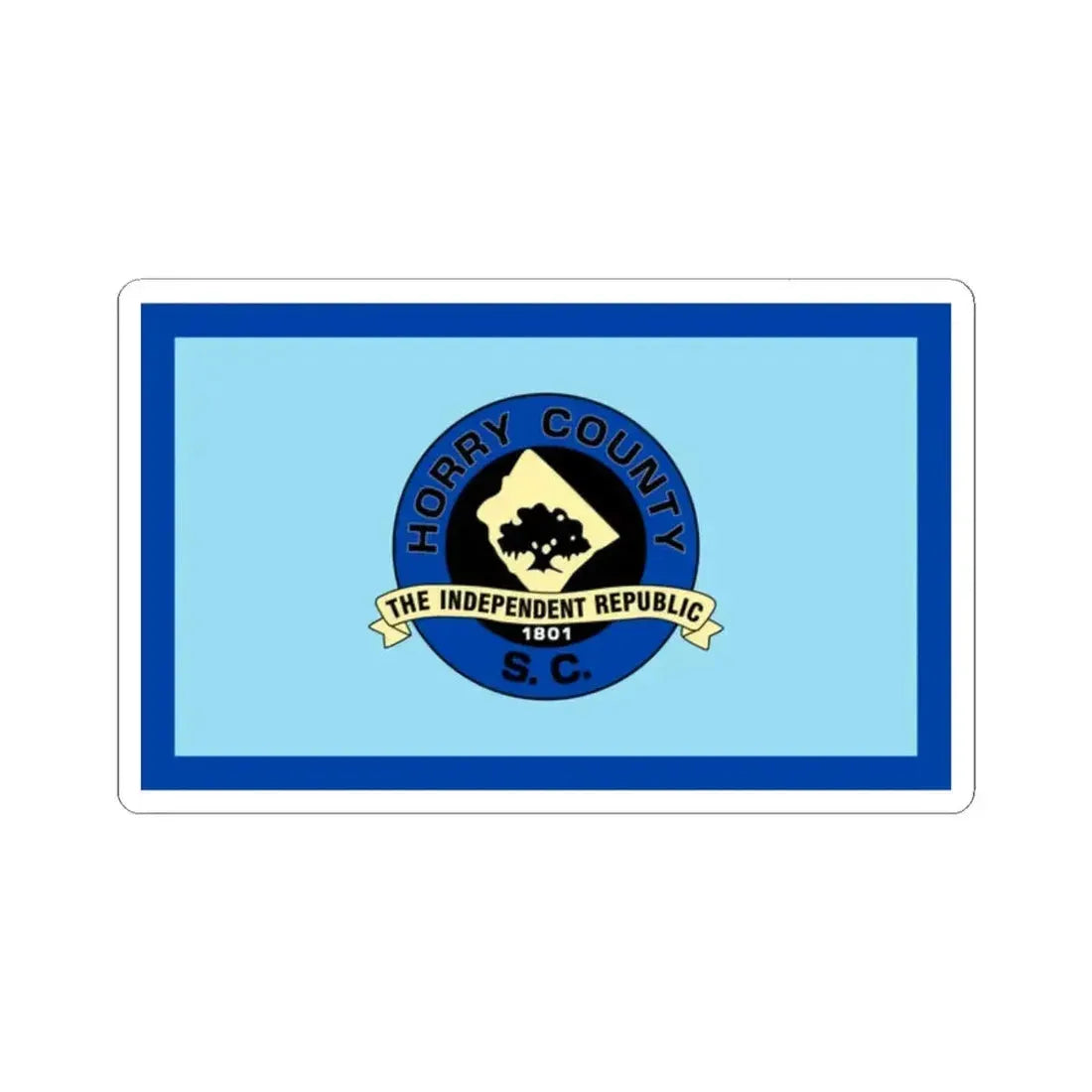 Flag of Horry County South Carolina (United States) STICKER Vinyl Kiss-Cut Decal 2 Inch White - The Sticker Space