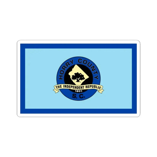 Flag of Horry County South Carolina (United States) STICKER Vinyl Kiss-Cut Decal 2 Inch White - The Sticker Space
