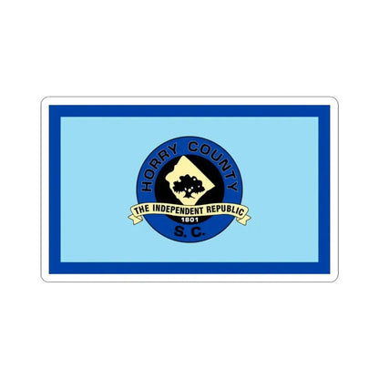 Flag of Horry County South Carolina (United States) STICKER Vinyl Kiss-Cut Decal 3 Inch White - The Sticker Space