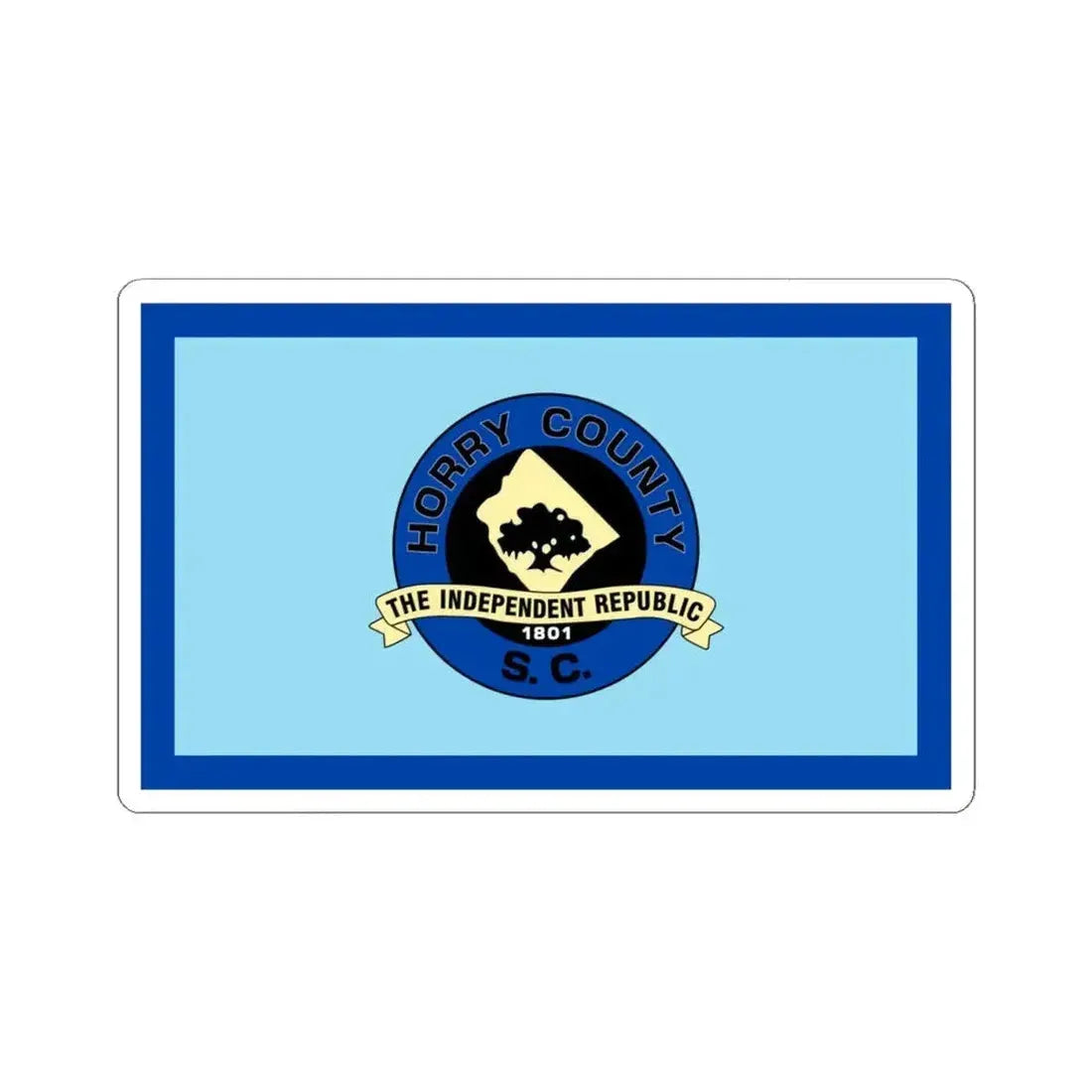 Flag of Horry County South Carolina (United States) STICKER Vinyl Kiss-Cut Decal 4 Inch White - The Sticker Space