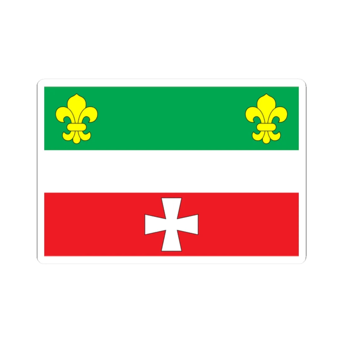 Flag of Hoshcha raion (Ukraine) STICKER Vinyl Kiss-Cut Decal 2 Inch White - The Sticker Space