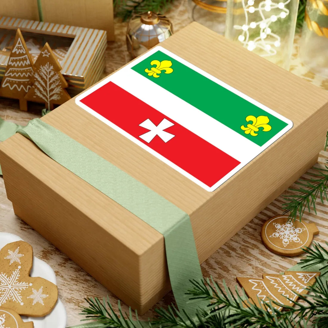 Flag of Hoshcha raion (Ukraine) STICKER Vinyl Kiss-Cut Decal - The Sticker Space