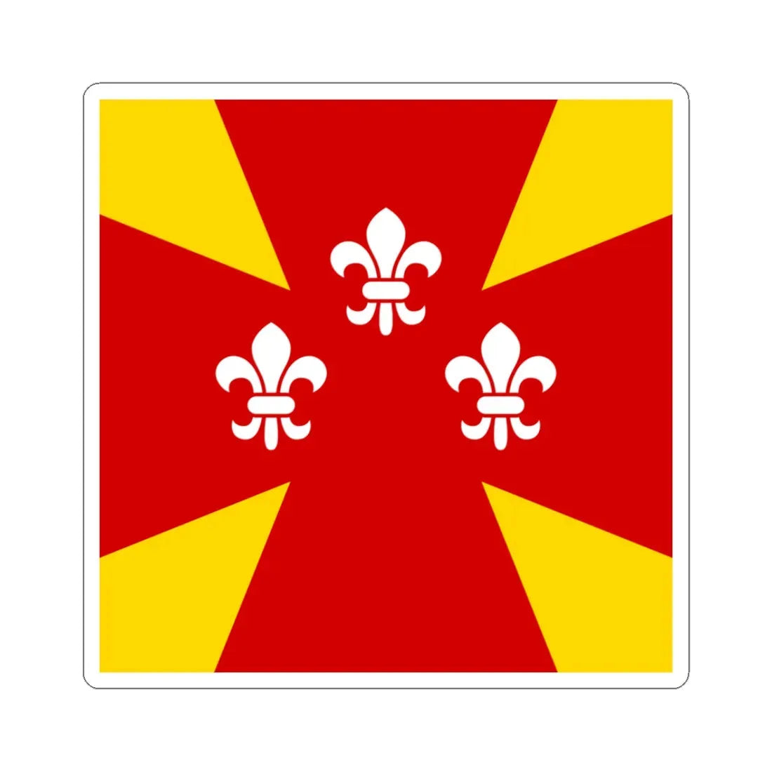 Flag of Hoshcha (Ukraine) STICKER Vinyl Kiss-Cut Decal 3 Inch White - The Sticker Space