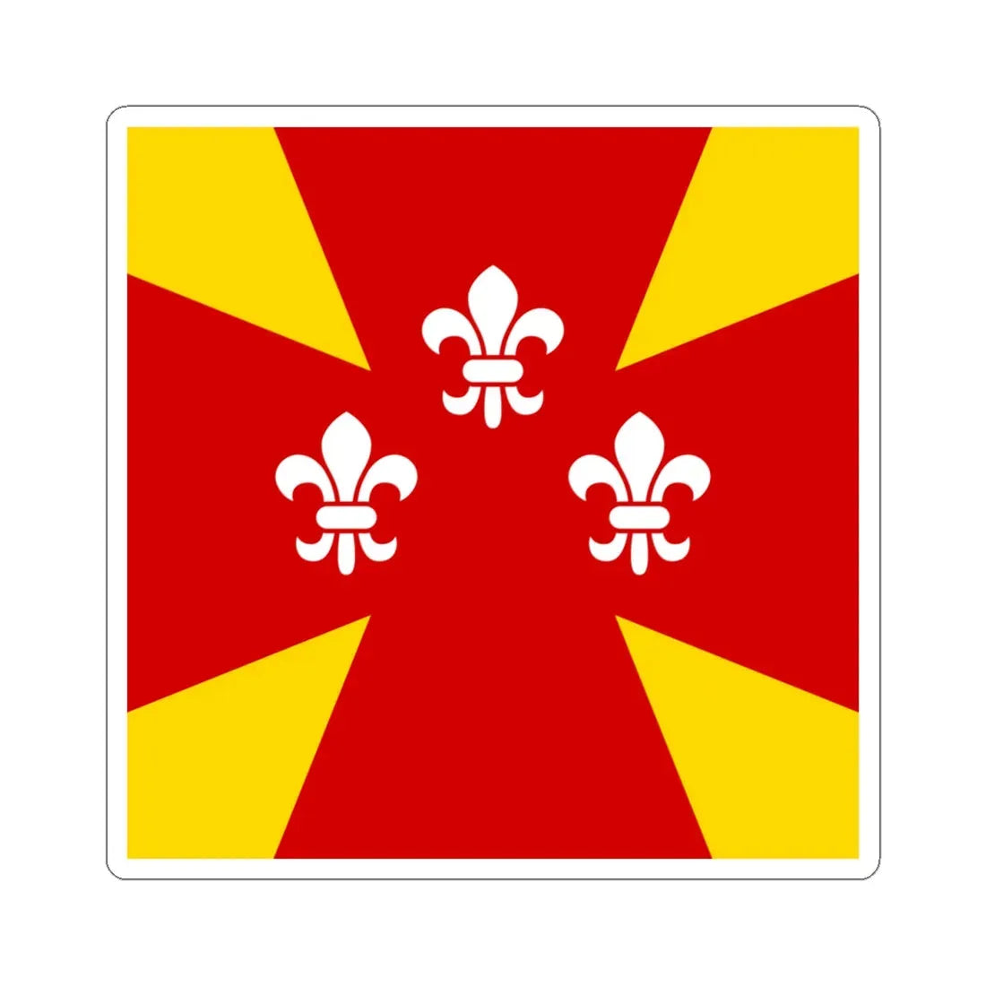 Flag of Hoshcha (Ukraine) STICKER Vinyl Kiss-Cut Decal 4 Inch White - The Sticker Space