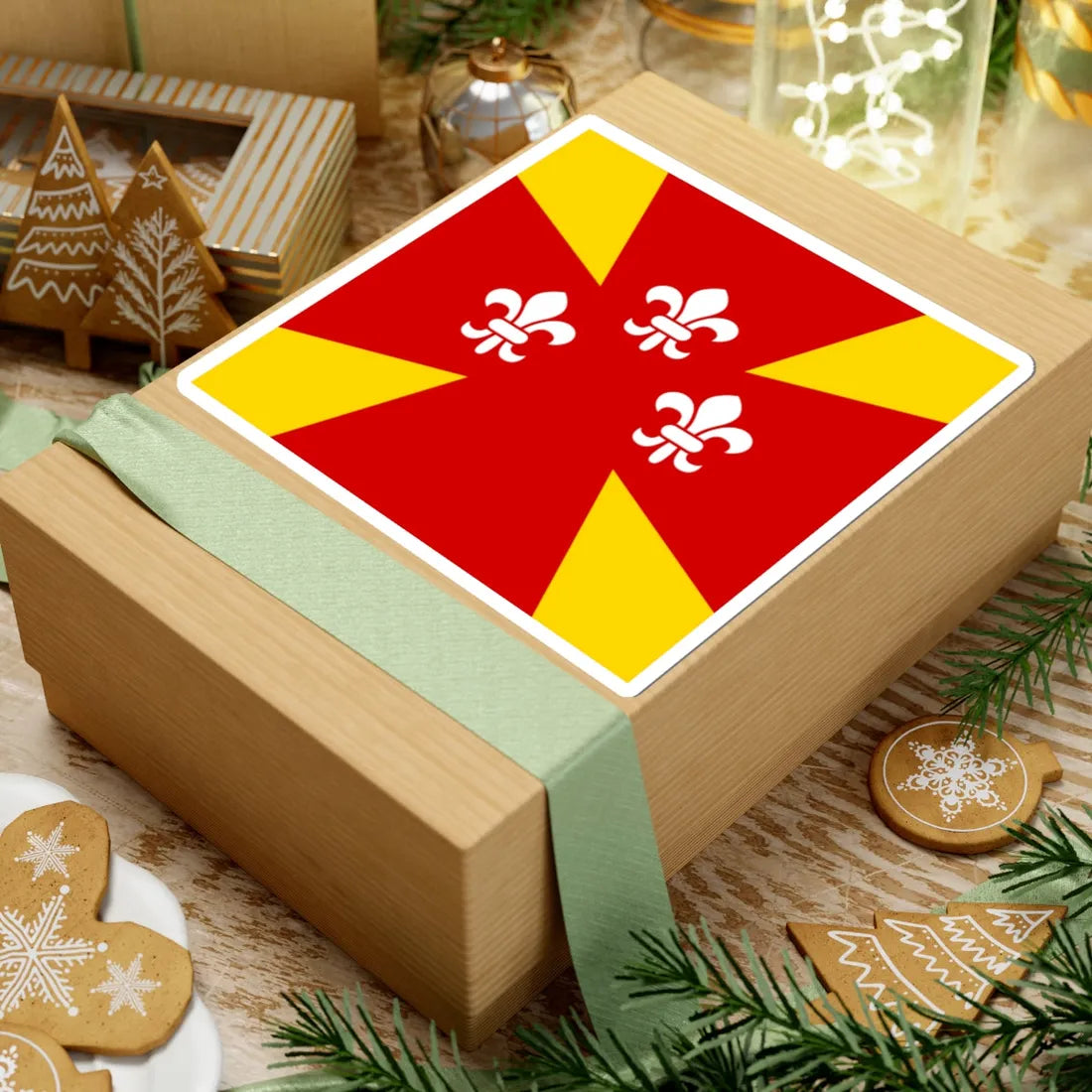 Flag of Hoshcha (Ukraine) STICKER Vinyl Kiss-Cut Decal - The Sticker Space