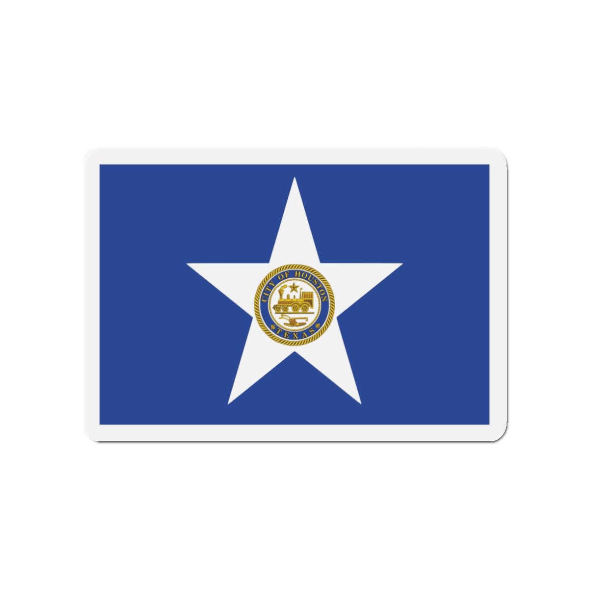 Flag of Houston Texas - Die-Cut Magnet-3" x 3"-The Sticker Space