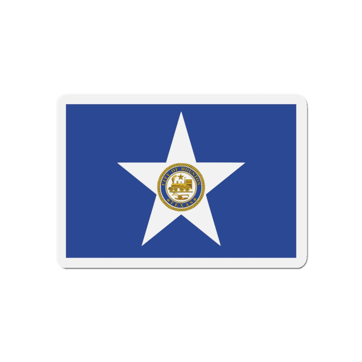 Flag of Houston Texas - Die-Cut Magnet-5" x 5"-The Sticker Space