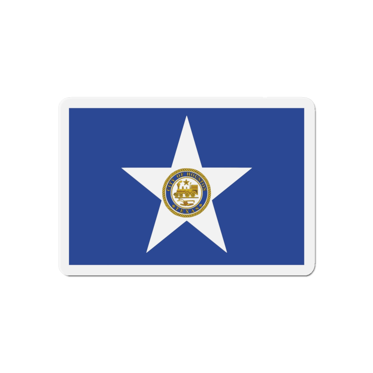 Flag of Houston Texas - Die-Cut Magnet-6 × 6"-The Sticker Space