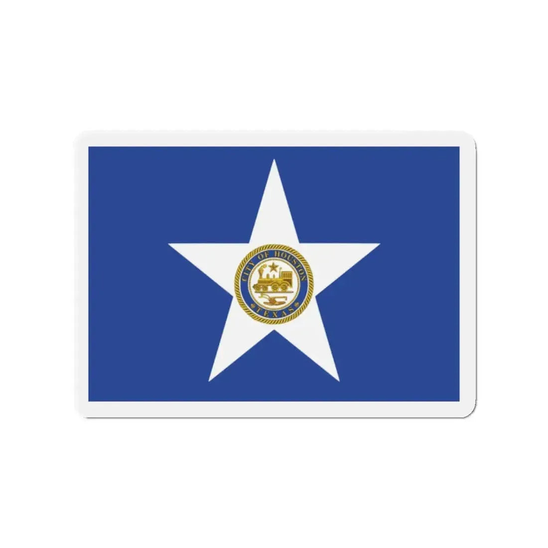 Flag of Houston Texas - Refrigerator Magnet 2 Inch - The Sticker Space