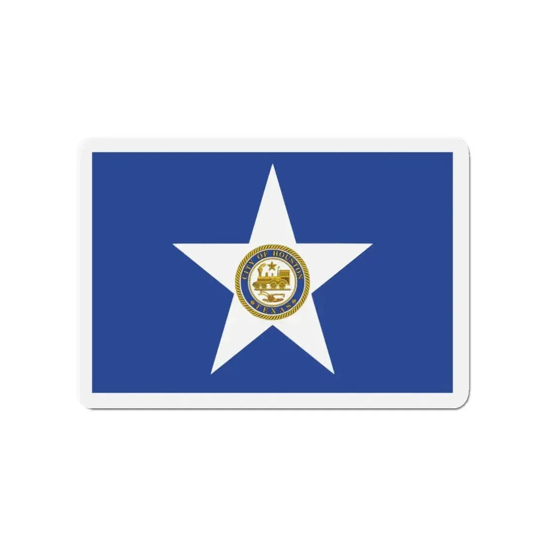 Flag of Houston Texas - Refrigerator Magnet 3 Inch - The Sticker Space