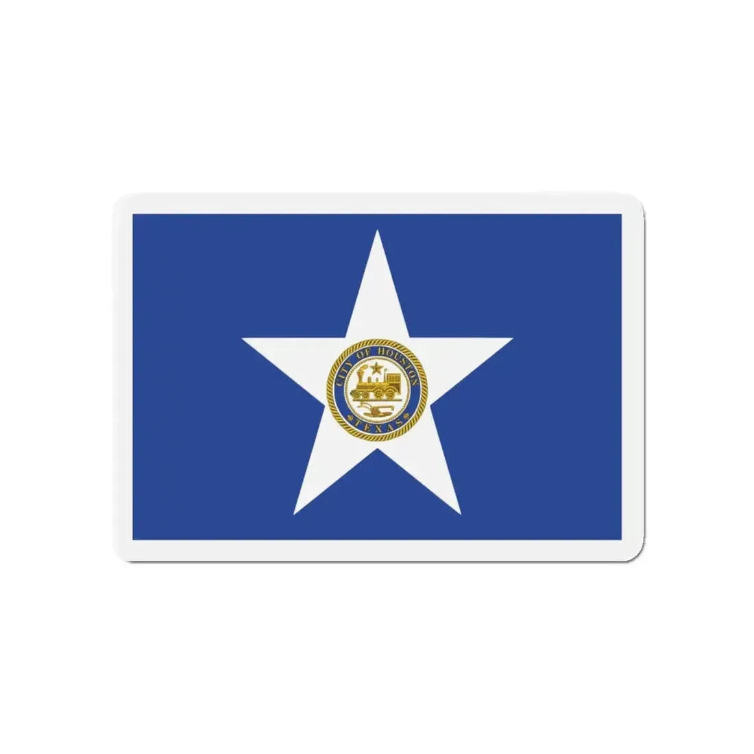 Flag of Houston Texas - Refrigerator Magnet 4 Inch - The Sticker Space