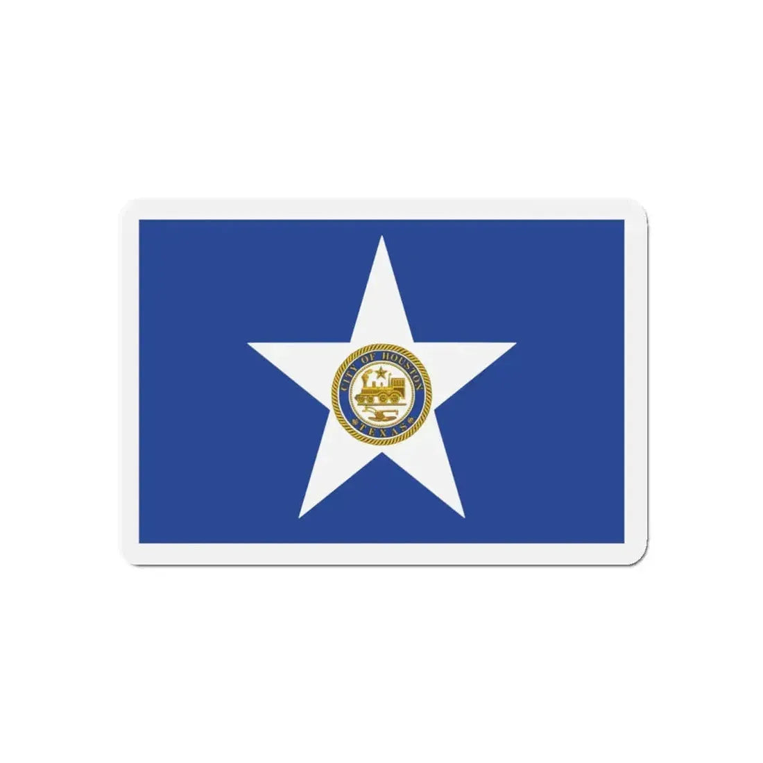 Flag of Houston Texas - Refrigerator Magnet 5 Inch - The Sticker Space