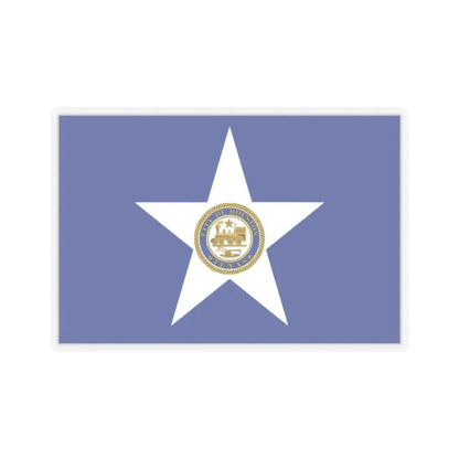 Flag of Houston, Texas - STICKER Vinyl Kiss-Cut Decal 2 Inch Transparent - The Sticker Space