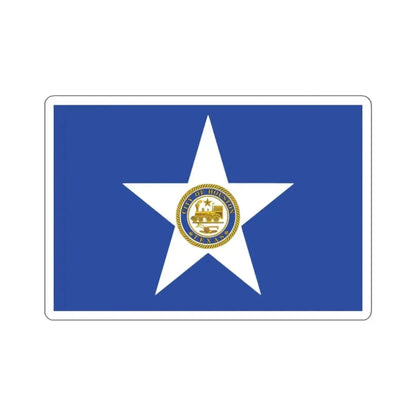 Flag of Houston, Texas - STICKER Vinyl Kiss-Cut Decal 2 Inch White - The Sticker Space