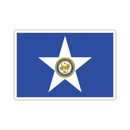 Flag of Houston, Texas - STICKER Vinyl Kiss-Cut Decal 2 Inch White - The Sticker Space