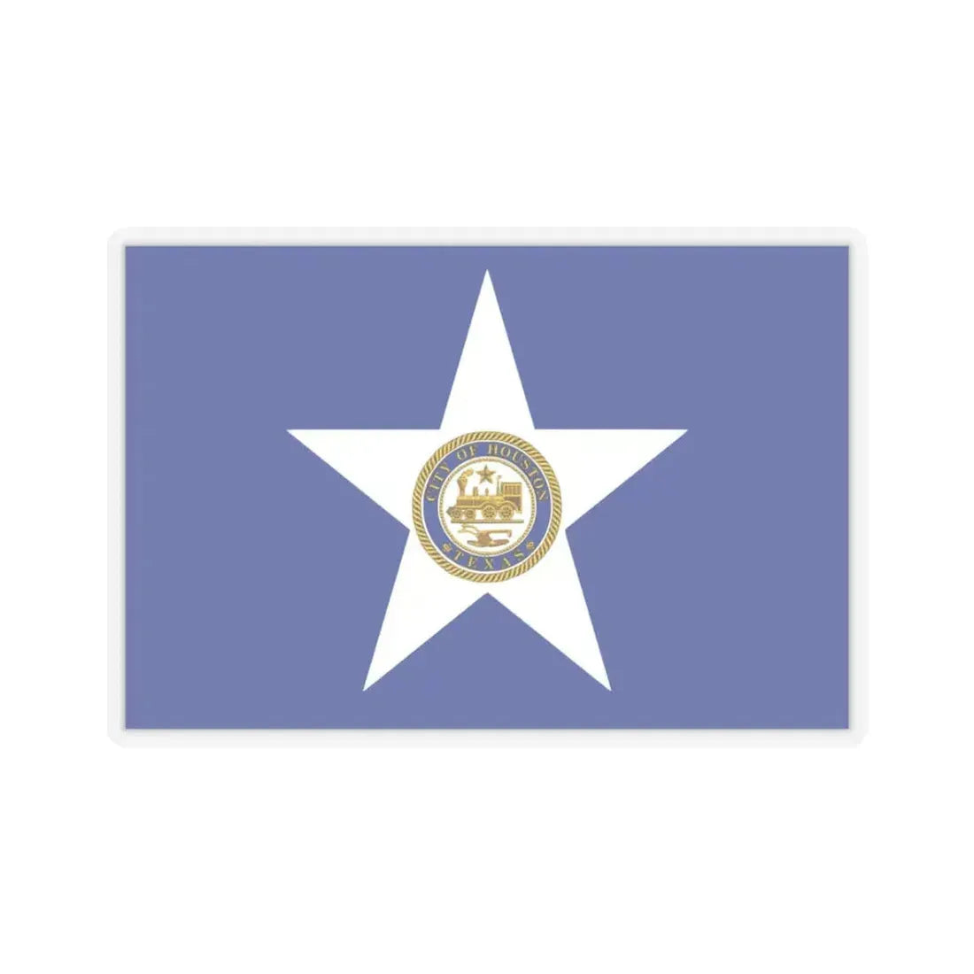 Flag of Houston, Texas - STICKER Vinyl Kiss-Cut Decal 3 Inch Transparent - The Sticker Space
