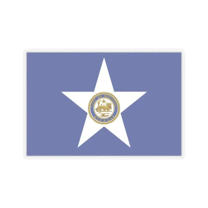 Flag of Houston, Texas - STICKER Vinyl Kiss-Cut Decal 3 Inch Transparent - The Sticker Space