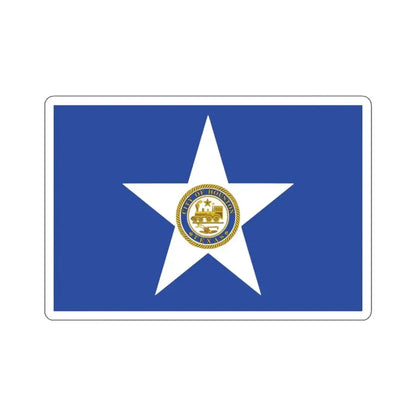 Flag of Houston, Texas - STICKER Vinyl Kiss-Cut Decal 3 Inch White - The Sticker Space