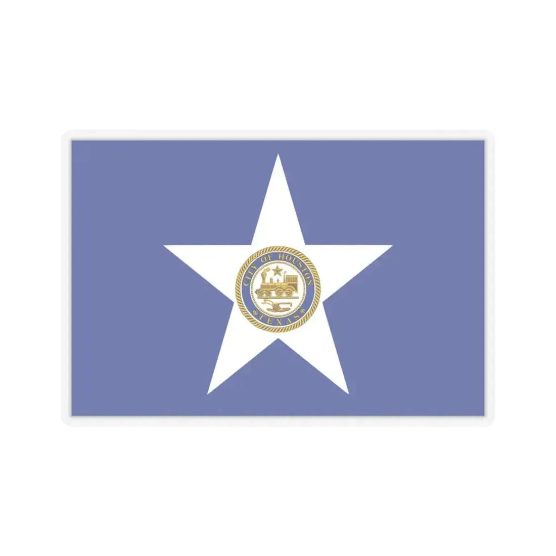 Flag of Houston, Texas - STICKER Vinyl Kiss-Cut Decal 4 Inch Transparent - The Sticker Space