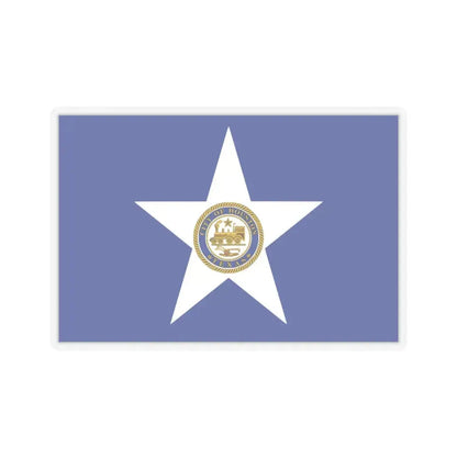Flag of Houston, Texas - STICKER Vinyl Kiss-Cut Decal 4 Inch Transparent - The Sticker Space