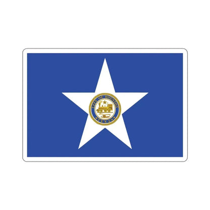 Flag of Houston, Texas - STICKER Vinyl Kiss-Cut Decal 4 Inch White - The Sticker Space