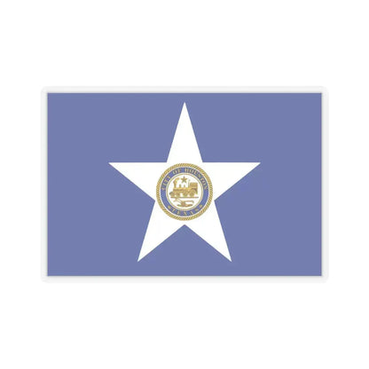 Flag of Houston, Texas - STICKER Vinyl Kiss-Cut Decal 6 Inch Transparent - The Sticker Space