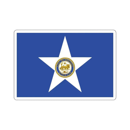 Flag of Houston, Texas - STICKER Vinyl Kiss-Cut Decal 6 Inch White - The Sticker Space