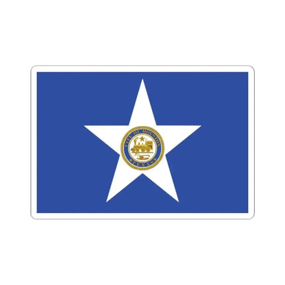 Flag of Houston Texas (United States) STICKER Vinyl Kiss-Cut Decal 2 Inch White - The Sticker Space