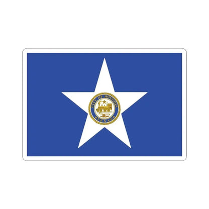 Flag of Houston Texas (United States) STICKER Vinyl Kiss-Cut Decal 4 Inch White - The Sticker Space