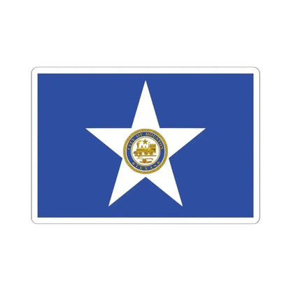Flag of Houston Texas (United States) STICKER Vinyl Kiss-Cut Decal 6 Inch White - The Sticker Space