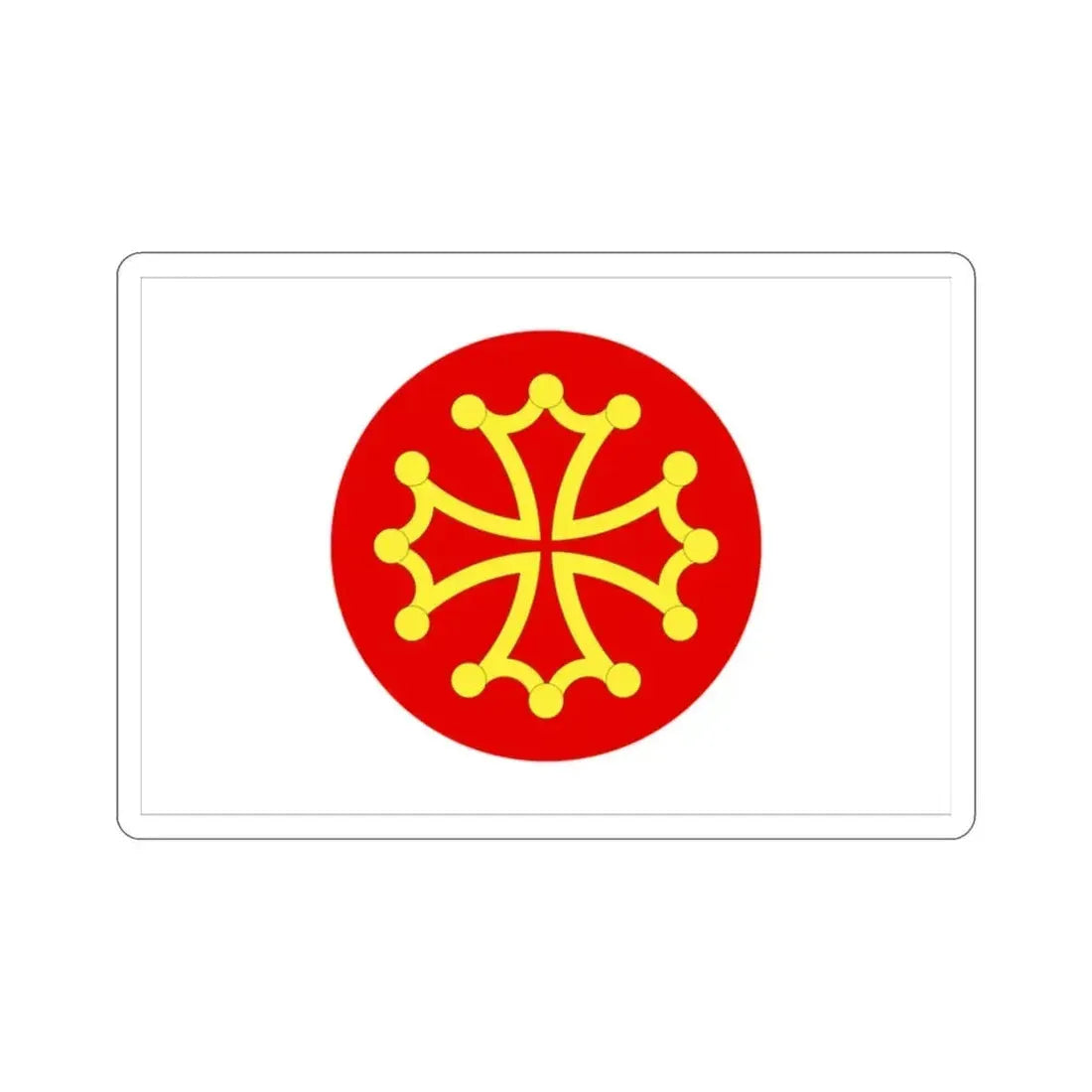 Flag of Hérault France 2 STICKER Vinyl Die-Cut Decal 2 Inch - The Sticker Space