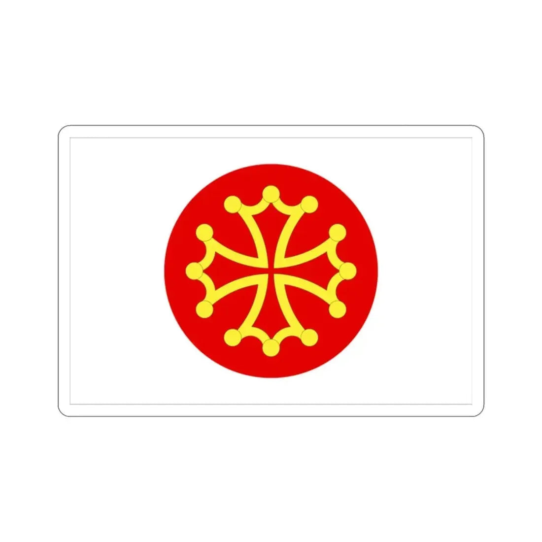 Flag of Hérault France 2 STICKER Vinyl Die-Cut Decal 2 Inch - The Sticker Space