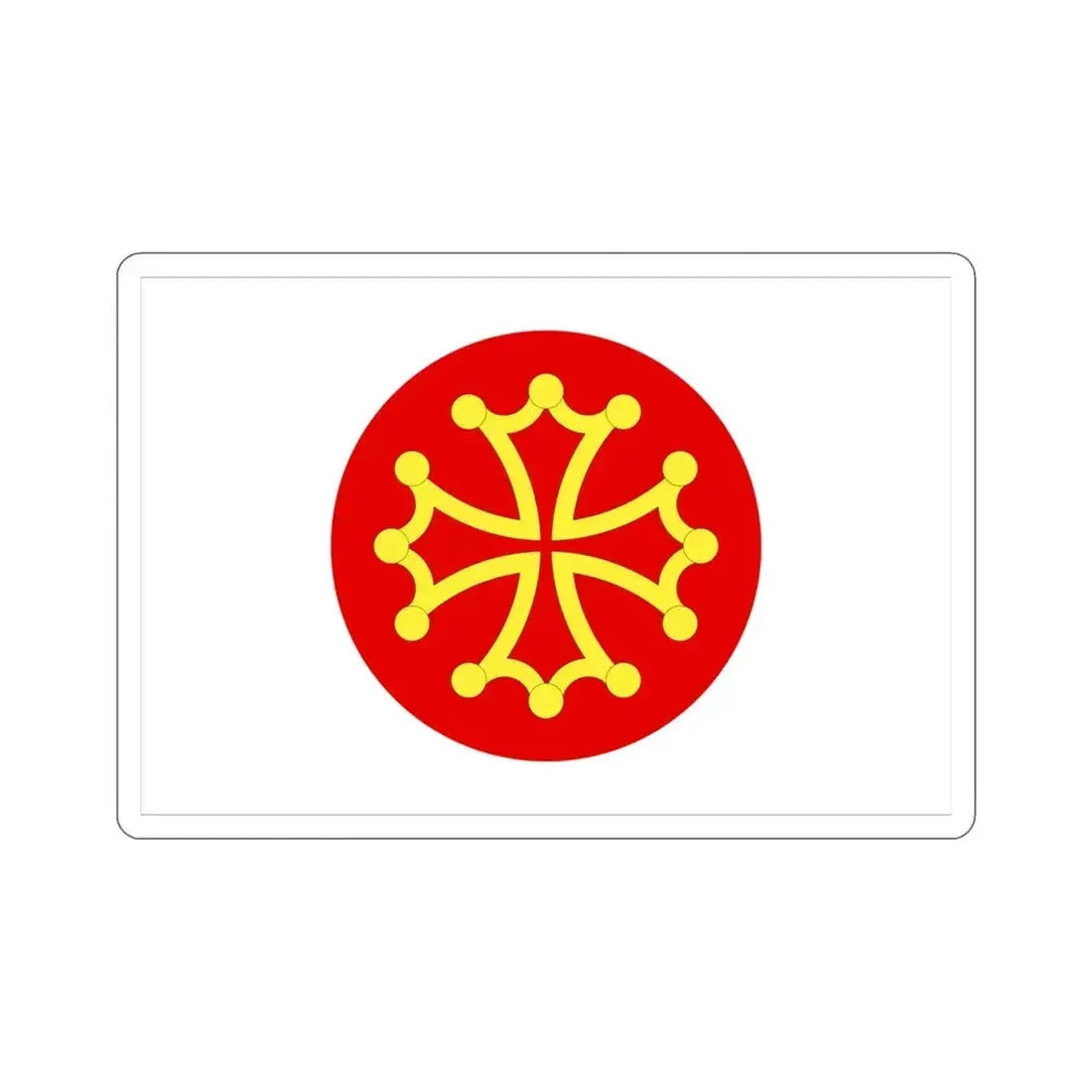 Flag of Hérault France 2 STICKER Vinyl Die-Cut Decal 4 Inch - The Sticker Space