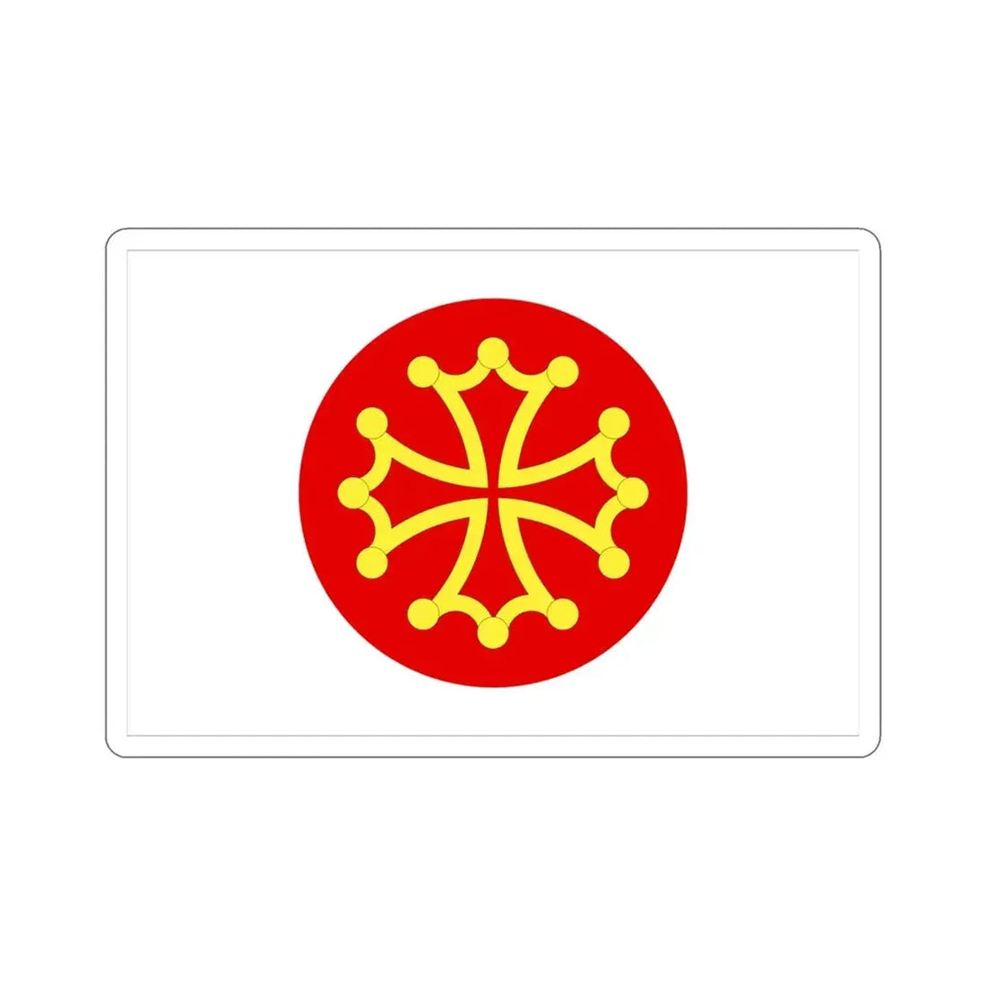 Flag of Hérault France 2 STICKER Vinyl Die-Cut Decal 4 Inch - The Sticker Space