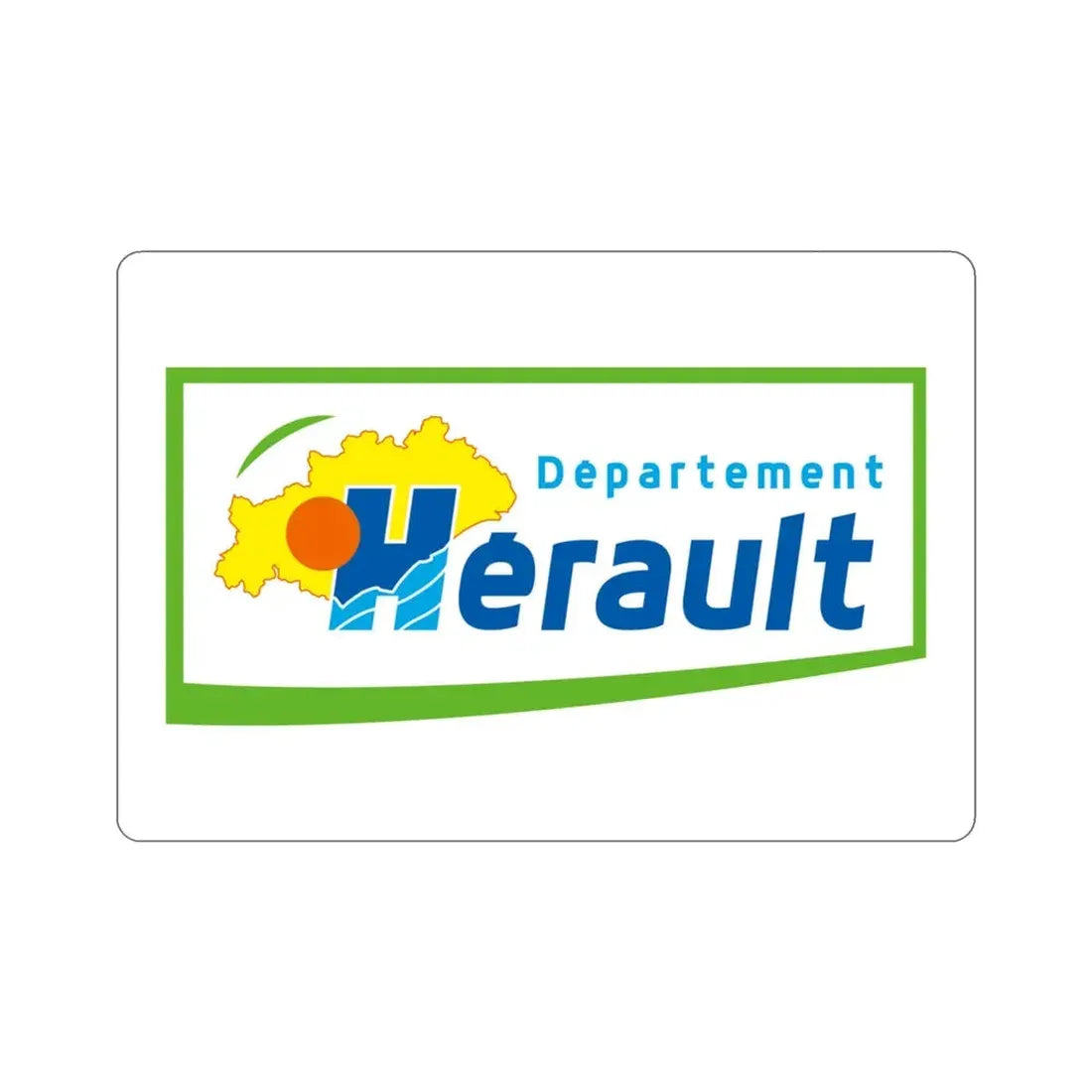 Flag of Hérault France STICKER Vinyl Die-Cut Decal 3 Inch - The Sticker Space