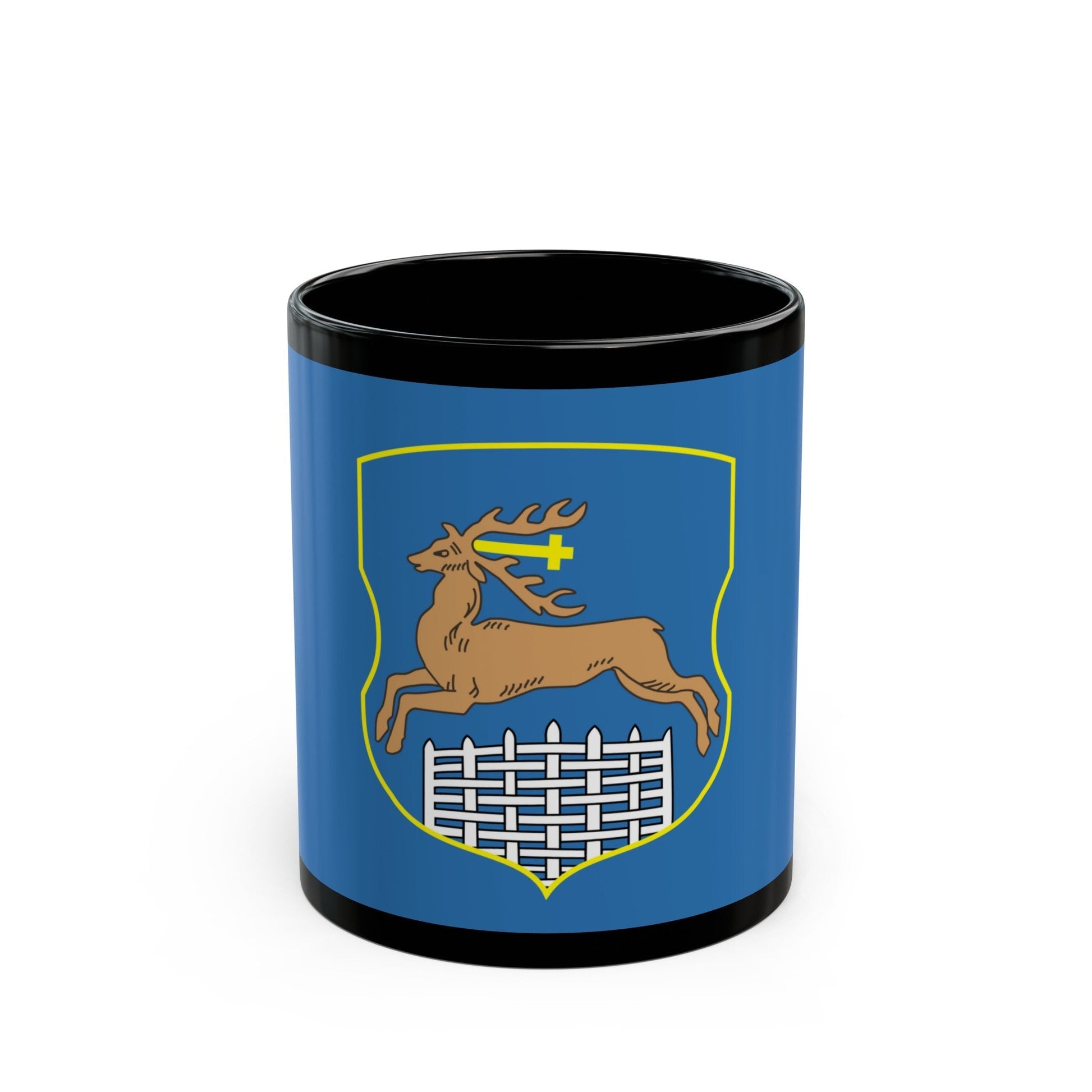 Flag of Hrodna Horadnia Grodno Russia - Black Coffee Mug-11oz-The Sticker Space