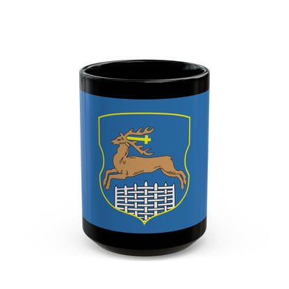 Flag of Hrodna Horadnia Grodno Russia - Black Coffee Mug-15oz-The Sticker Space