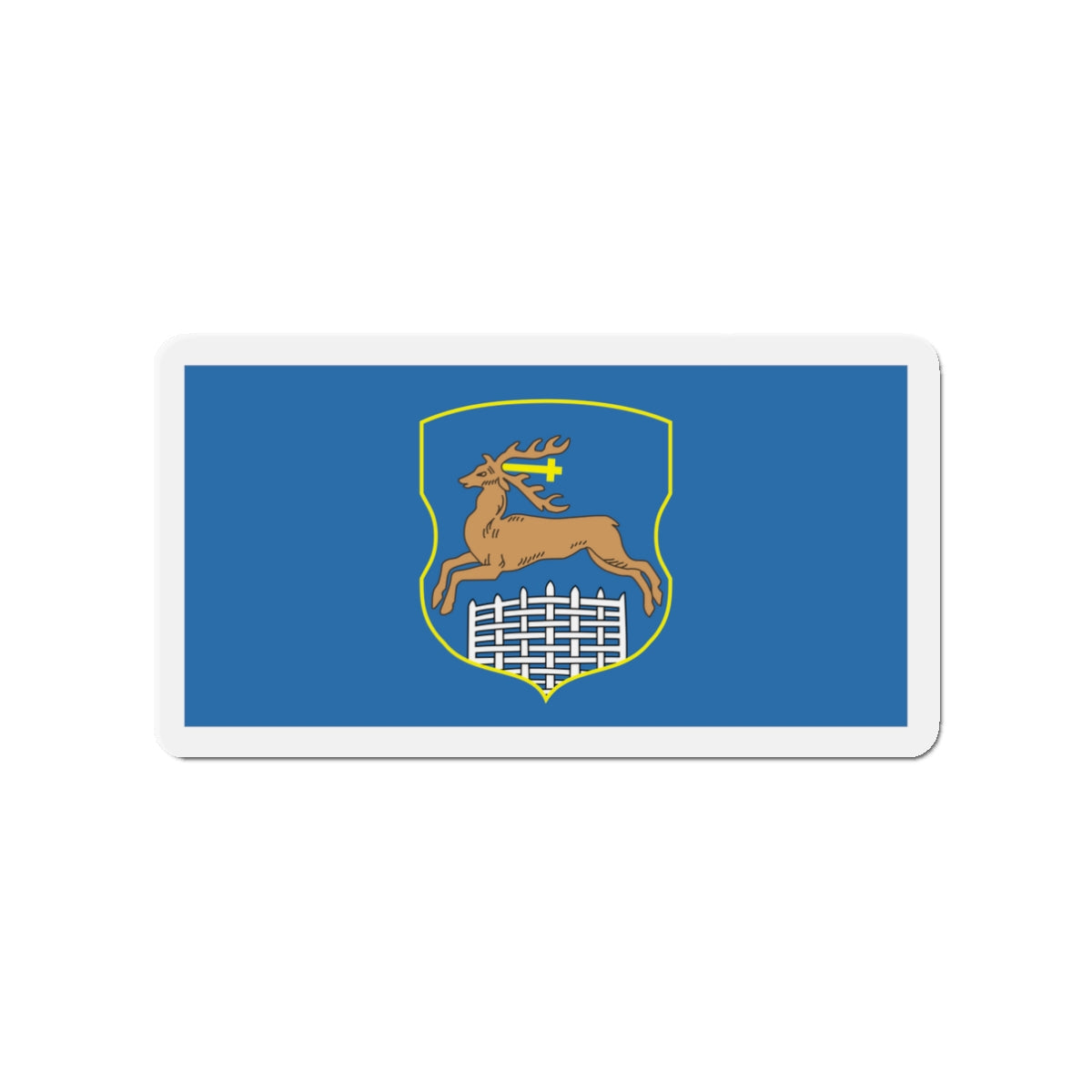 Flag of Hrodna Horadnia Grodno Russia - Die-Cut Magnet-3" x 3"-The Sticker Space