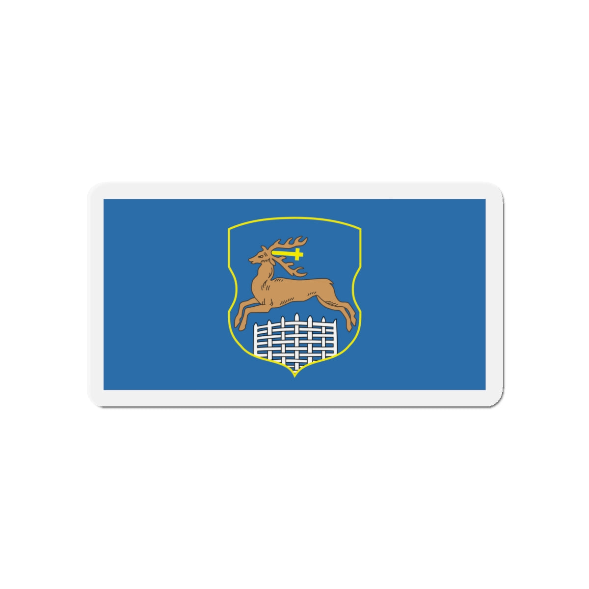 Flag of Hrodna Horadnia Grodno Russia - Die-Cut Magnet-4" x 4"-The Sticker Space