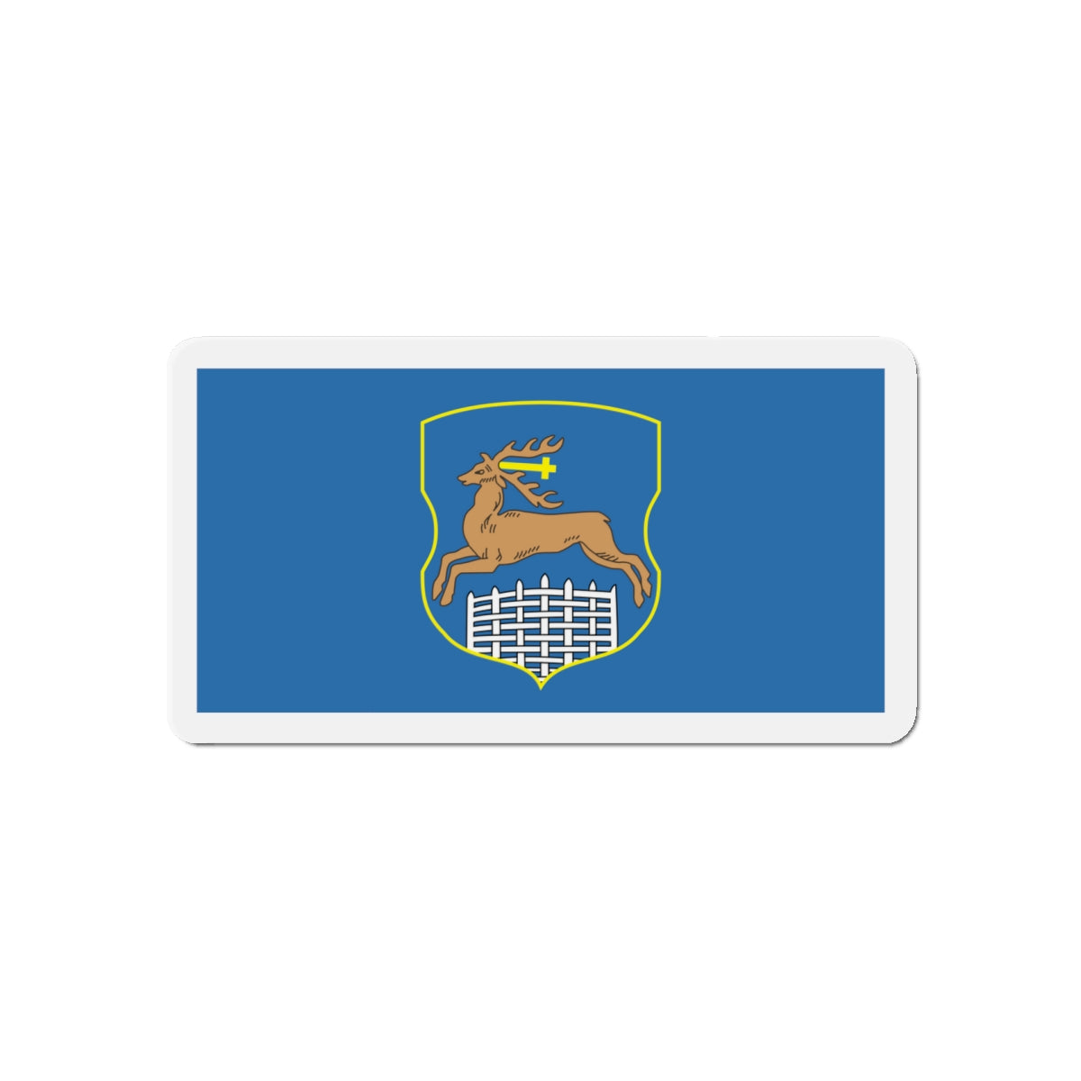 Flag of Hrodna Horadnia Grodno Russia - Die-Cut Magnet-5" x 5"-The Sticker Space