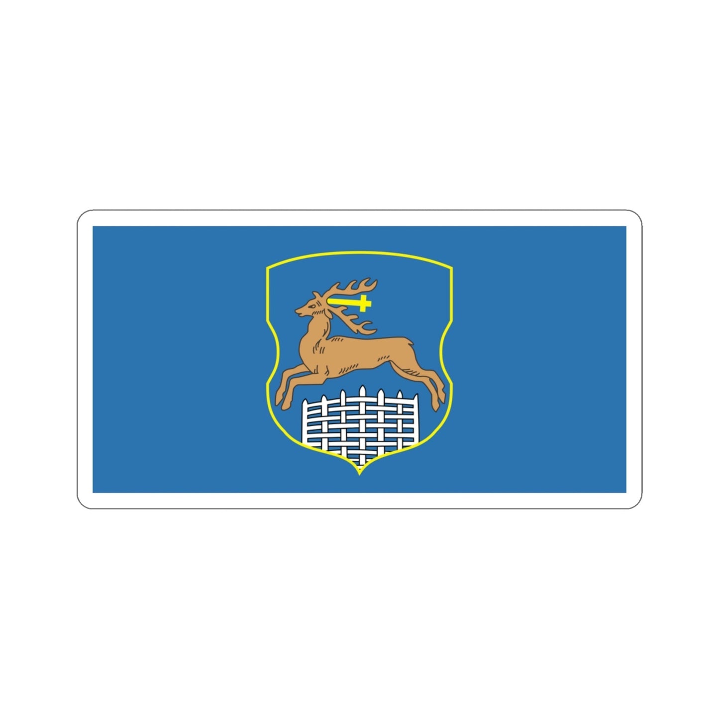 Flag of Hrodna Horadnia Grodno Russia STICKER Vinyl Die-Cut Decal-3 Inch-The Sticker Space