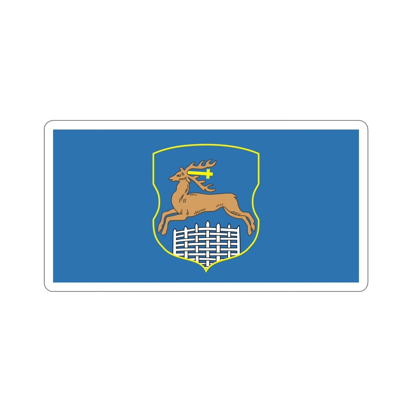 Flag of Hrodna Horadnia Grodno Russia STICKER Vinyl Die-Cut Decal-4 Inch-The Sticker Space